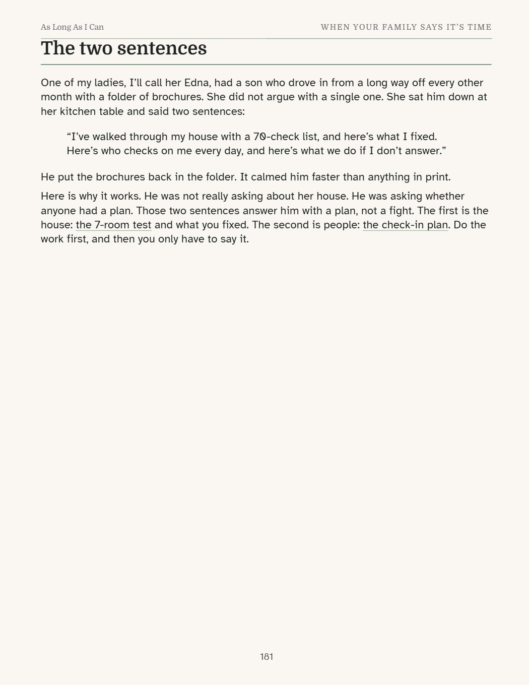 Book page 181: When your family says it’s time